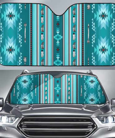 Blue Light Pattern Auto Sun Shades