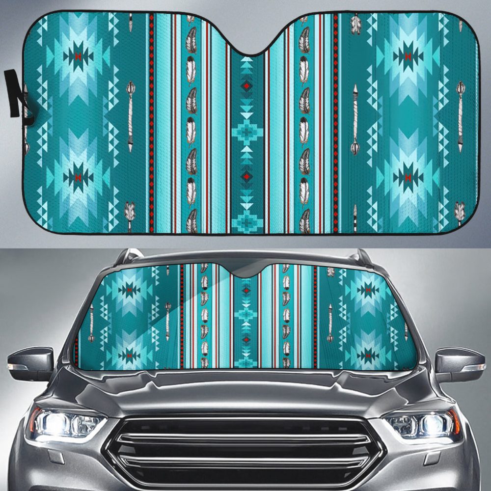 Blue Light Pattern Auto Sun Shades