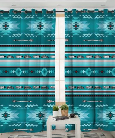 Blue Light Pattern Living Room Curtain