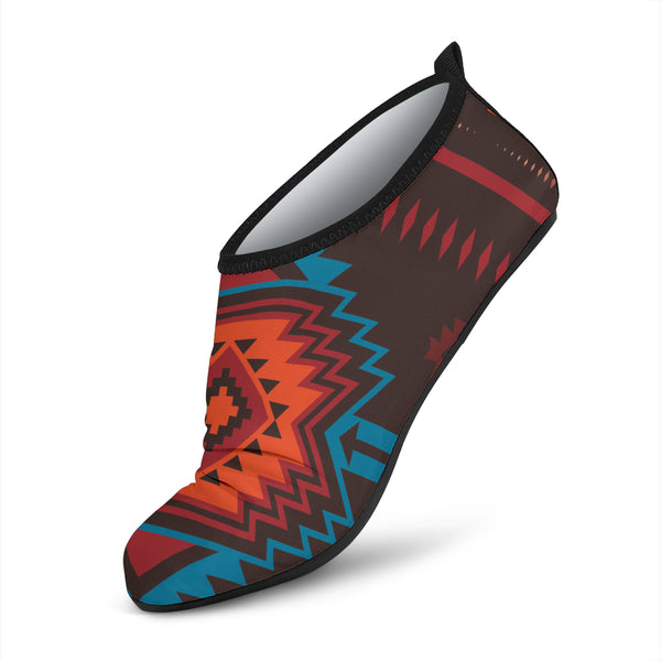 Navajo Seamless PatternAqua Shoes - Image 3