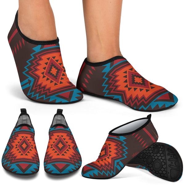 Navajo Seamless PatternAqua Shoes - Image 4