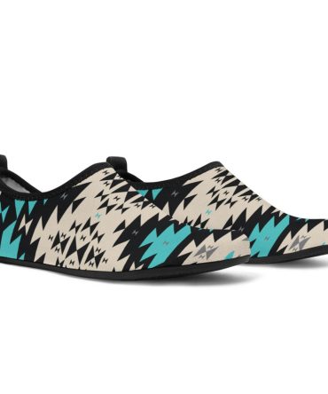 Geometric Seamless Pattern Aqua Shoes