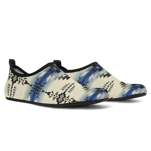 Seamless Geometric Pattern Aqua Shoes - Image 2