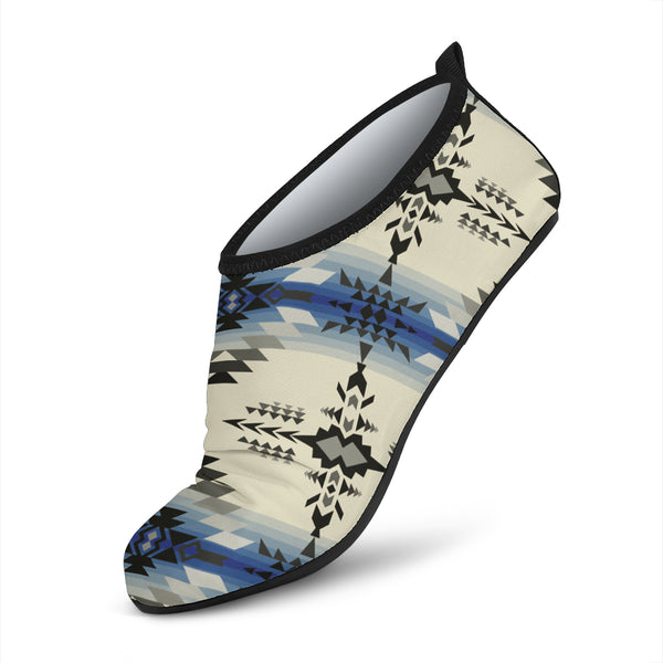 Seamless Geometric Pattern Aqua Shoes - Image 3