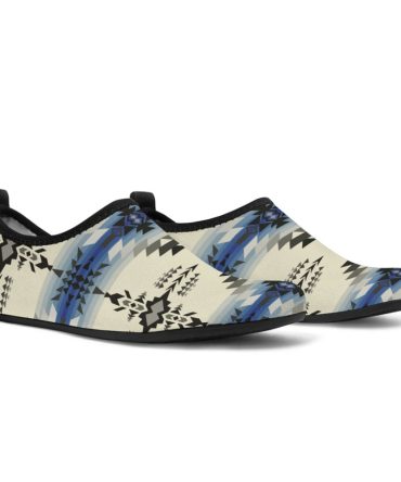 Seamless Geometric Pattern Aqua Shoes