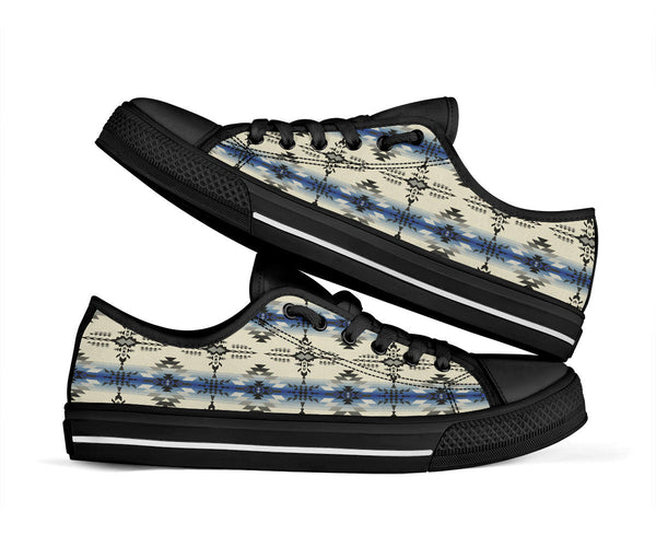 Seamless Geometric Pattern Low Top Canvas Shoe - Image 2