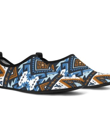 Retro Colors Tribal Seamless Aqua Shoes