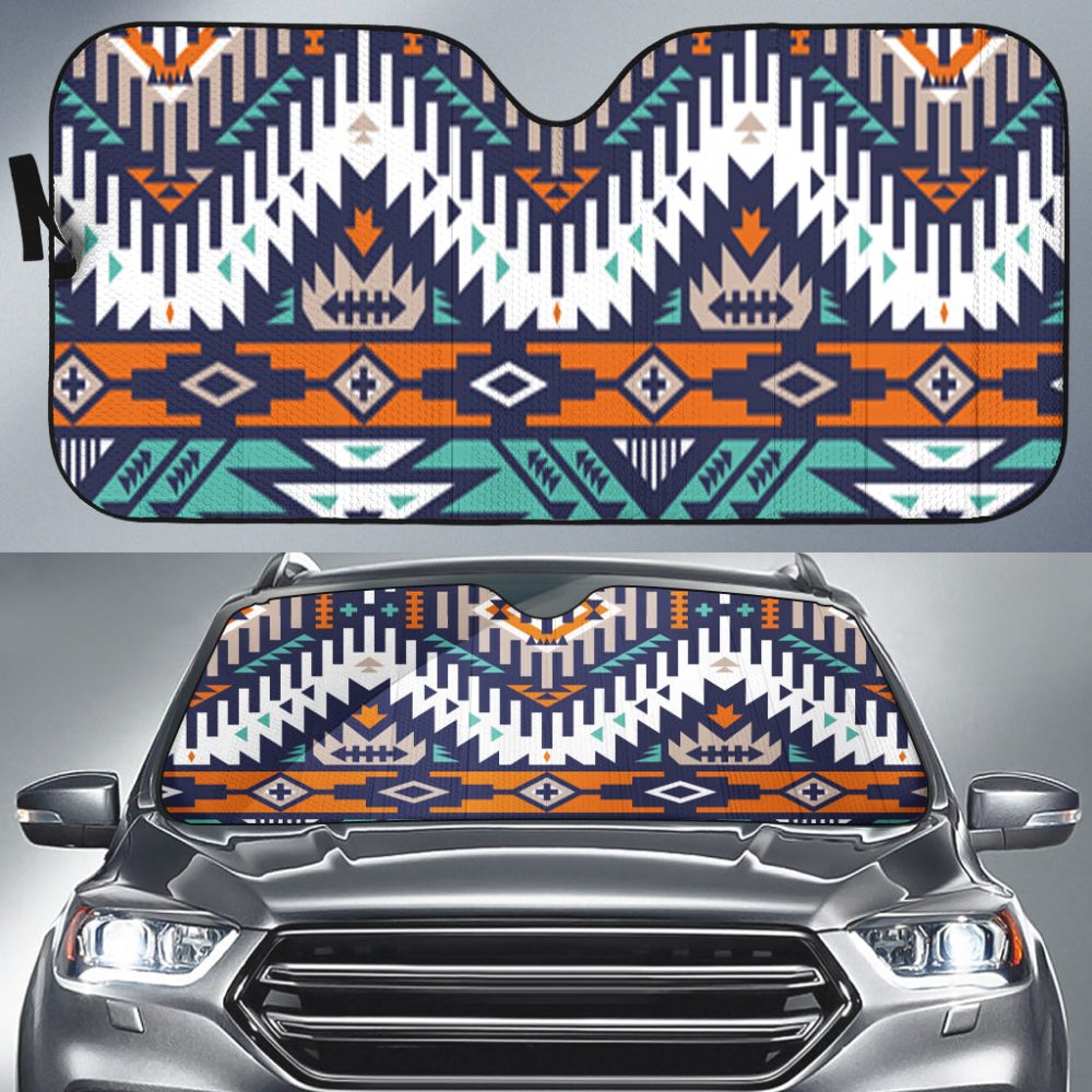 Retro Color Tribal Vector Seamless Auto Sun Shades