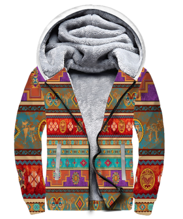 Pattern Color Native 3D Fleece Hoodie