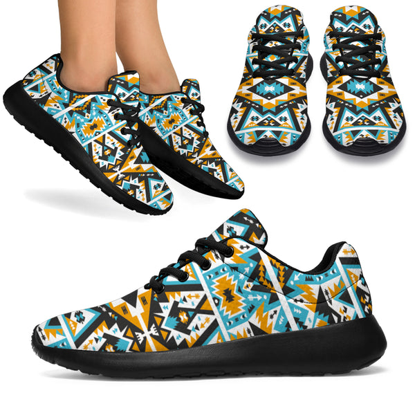 Seamless Ethnic PatternSport Sneakers - Image 2