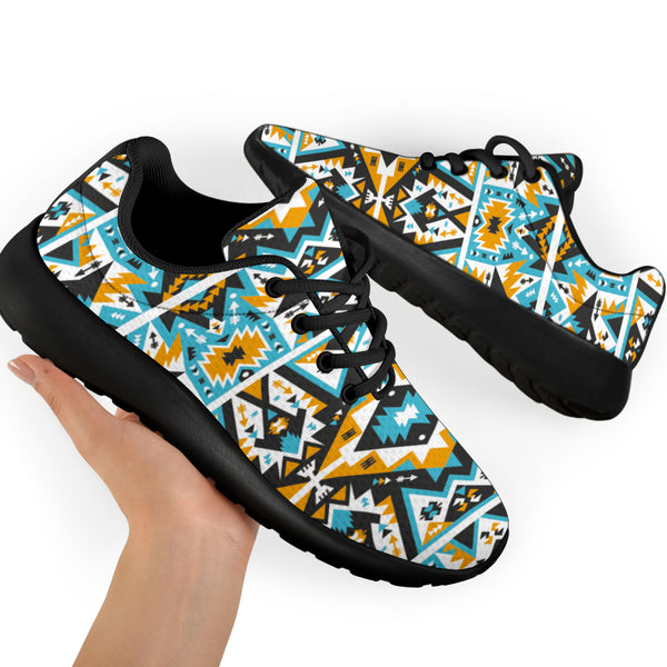 Seamless Ethnic PatternSport Sneakers - Image 4