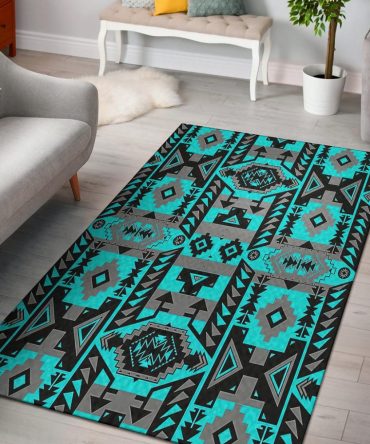 Pattern Blue Native Area Rug