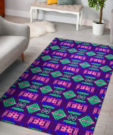 Purple Pattern Native Area Rug