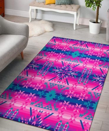 Pink Pattern Native Area Rug