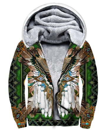 Mandala Owl Native 3D Fleece Hoodie