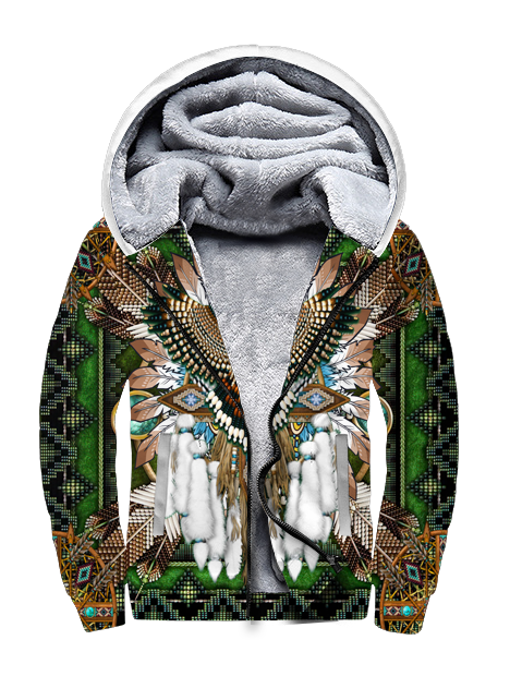 Mandala Owl Native 3D Fleece Hoodie