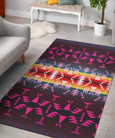 Pattern Purple Native Area Rug