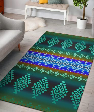 Pattern Blue Native Area Rug
