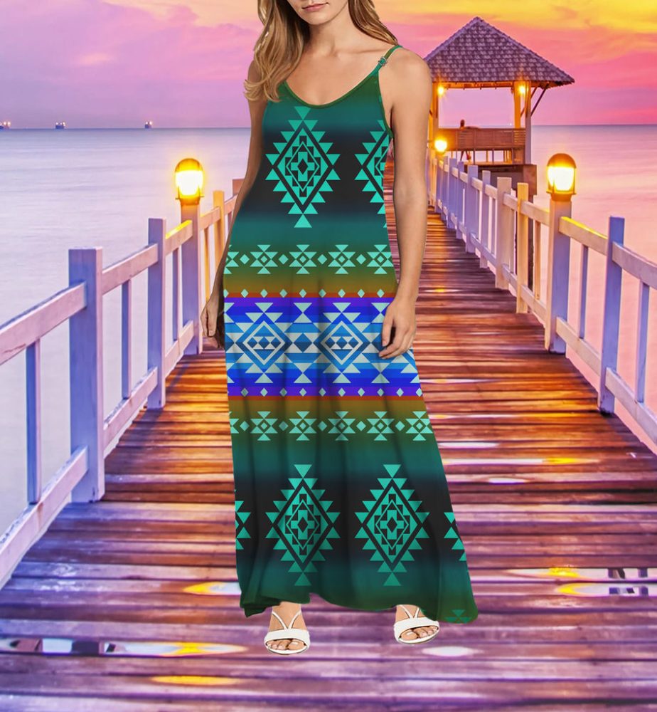 Pattern Color Native Maxi Dress