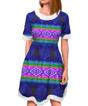 Pattern Native American Adult Christmas Dress