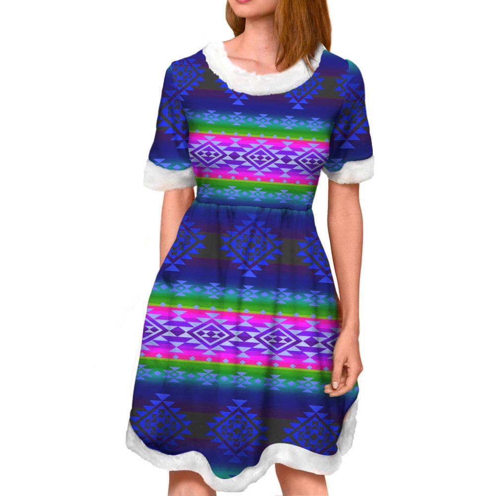 Pattern Native American Adult Christmas Dress