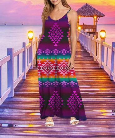Pattern Color Native Maxi Dress
