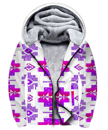 Purple Pattern Native 3D Fleece Hoodie