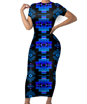 Pattern Native Short-Sleeved Body Dress