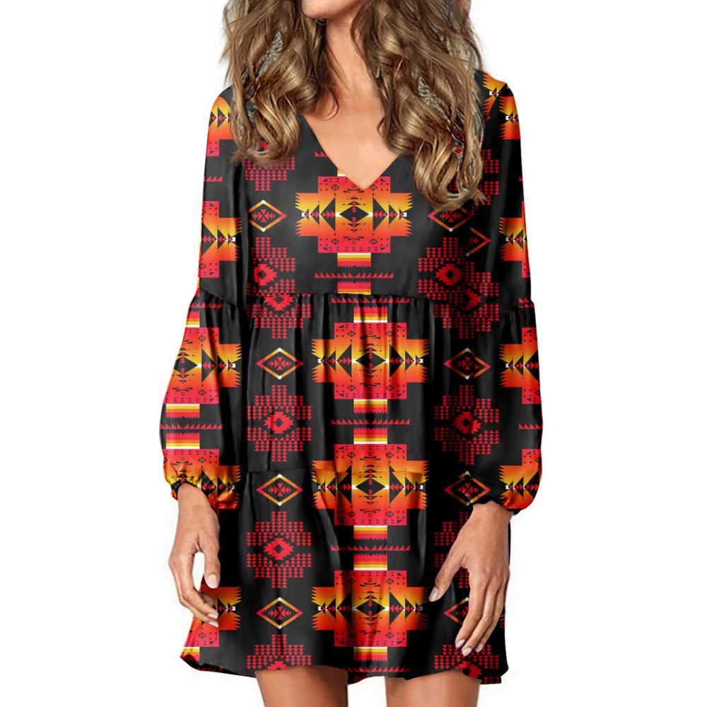 Native Tribes Pattern Native American Swing Dress