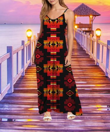 Tribe Design Native American Maxi Dress