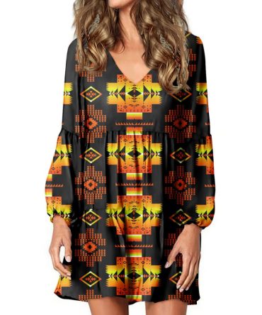 Native Tribes Pattern Native American Swing Dress