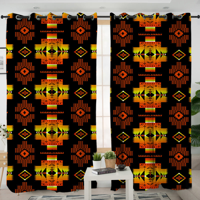 Pattern Native American Living Room Curtain