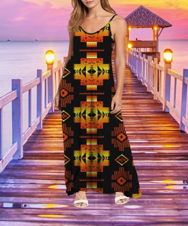 Tribe Design Native American Maxi Dress
