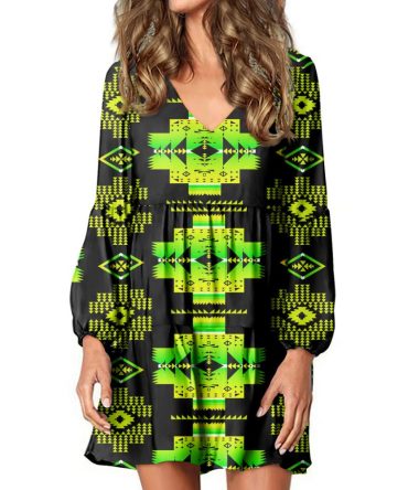 Native Tribes Pattern Native American Swing Dress