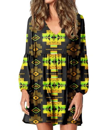 Native Tribes Pattern Native American Swing Dress