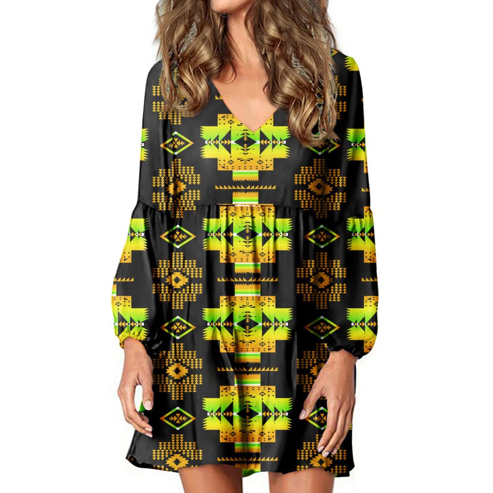 Native Tribes Pattern Native American Swing Dress