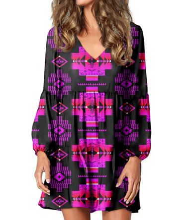 Native Tribes Pattern Native American Swing Dress