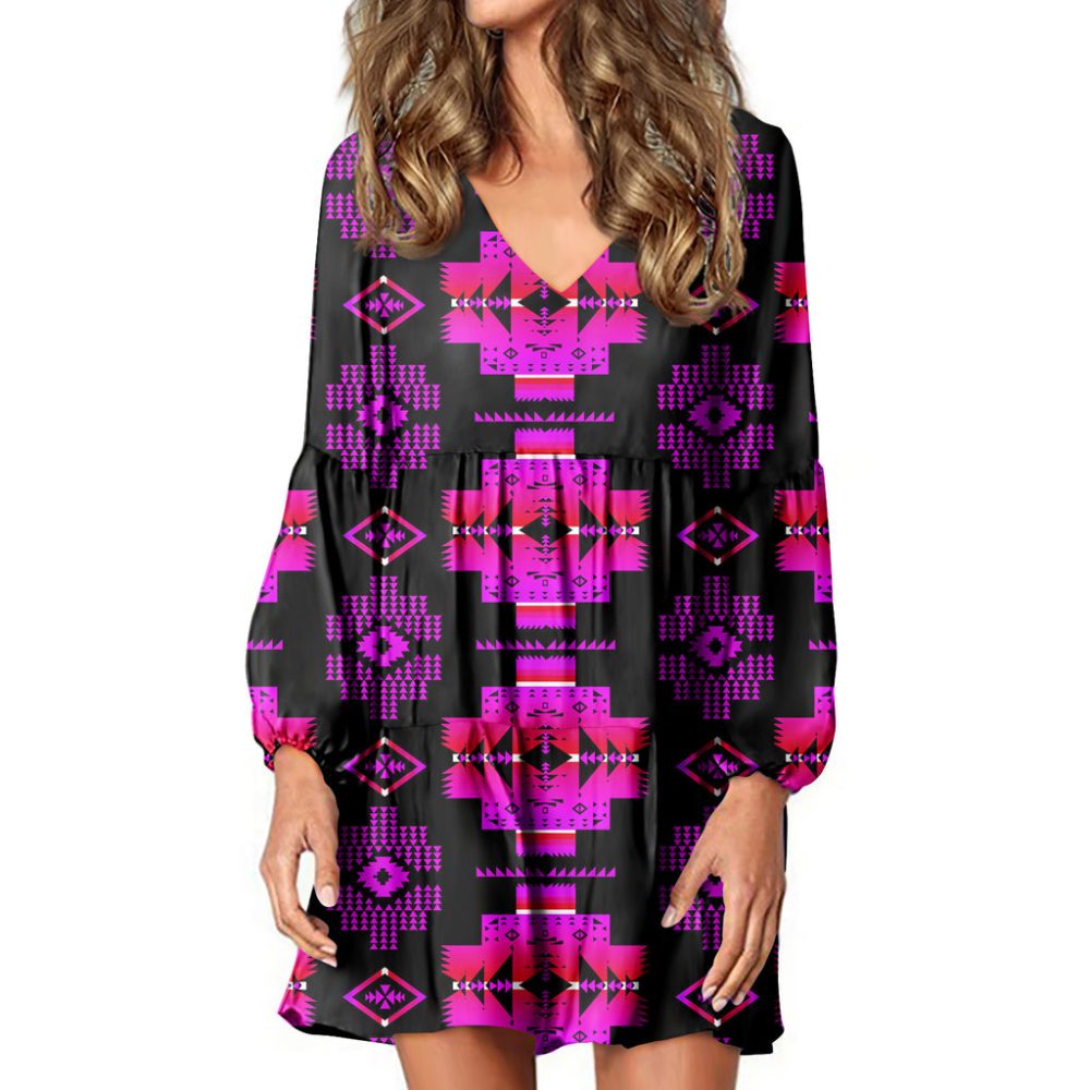 Native Tribes Pattern Native American Swing Dress