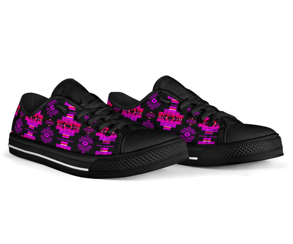 Tribes Pattern Native American Low Top Canvas Shoe - Image 3