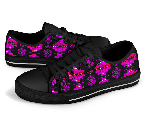 Tribes Pattern Native American Low Top Canvas Shoe - Image 4