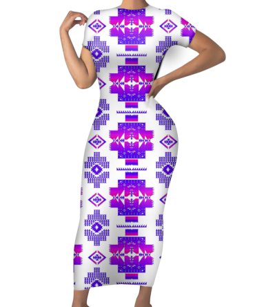 Pattern Native Short-Sleeved Body Dress