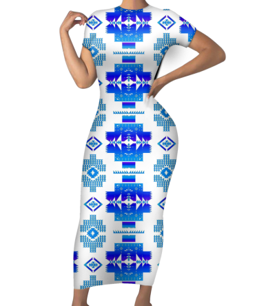 Pattern Native Short-Sleeved Body Dress