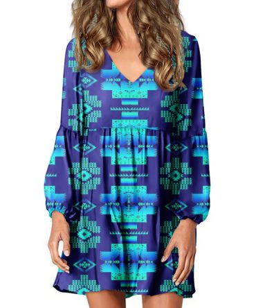 Native Tribes Pattern Native American Swing Dress