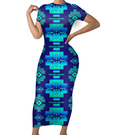 Pattern Native Short-Sleeved Body Dress