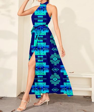 Pattern Tribal Native Dress Maxi Ligation