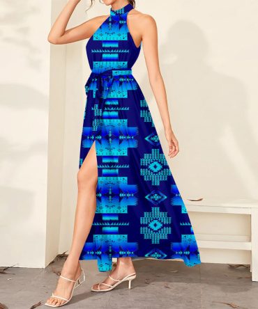 Pattern Tribal Native Dress Maxi Ligation