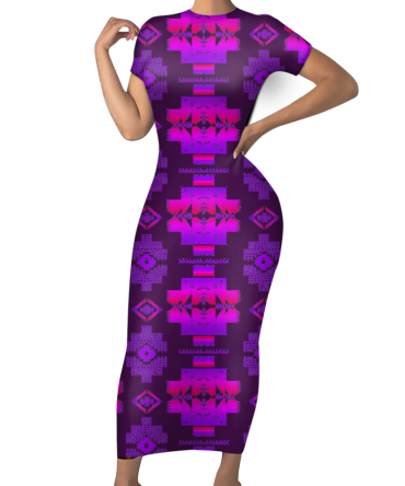 Pattern Native Short-Sleeved Body Dress