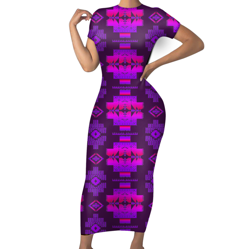 Pattern Native Short-Sleeved Body Dress
