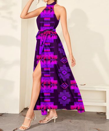 Pattern Tribal Native Dress Maxi Ligation