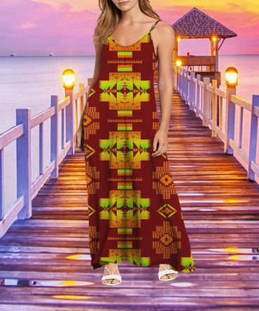 Tribe Design Native American Maxi Dress